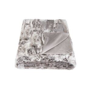 Natural Home Decor Classic Rabbit Throw | 1-Piece | Grey | 50"x60"